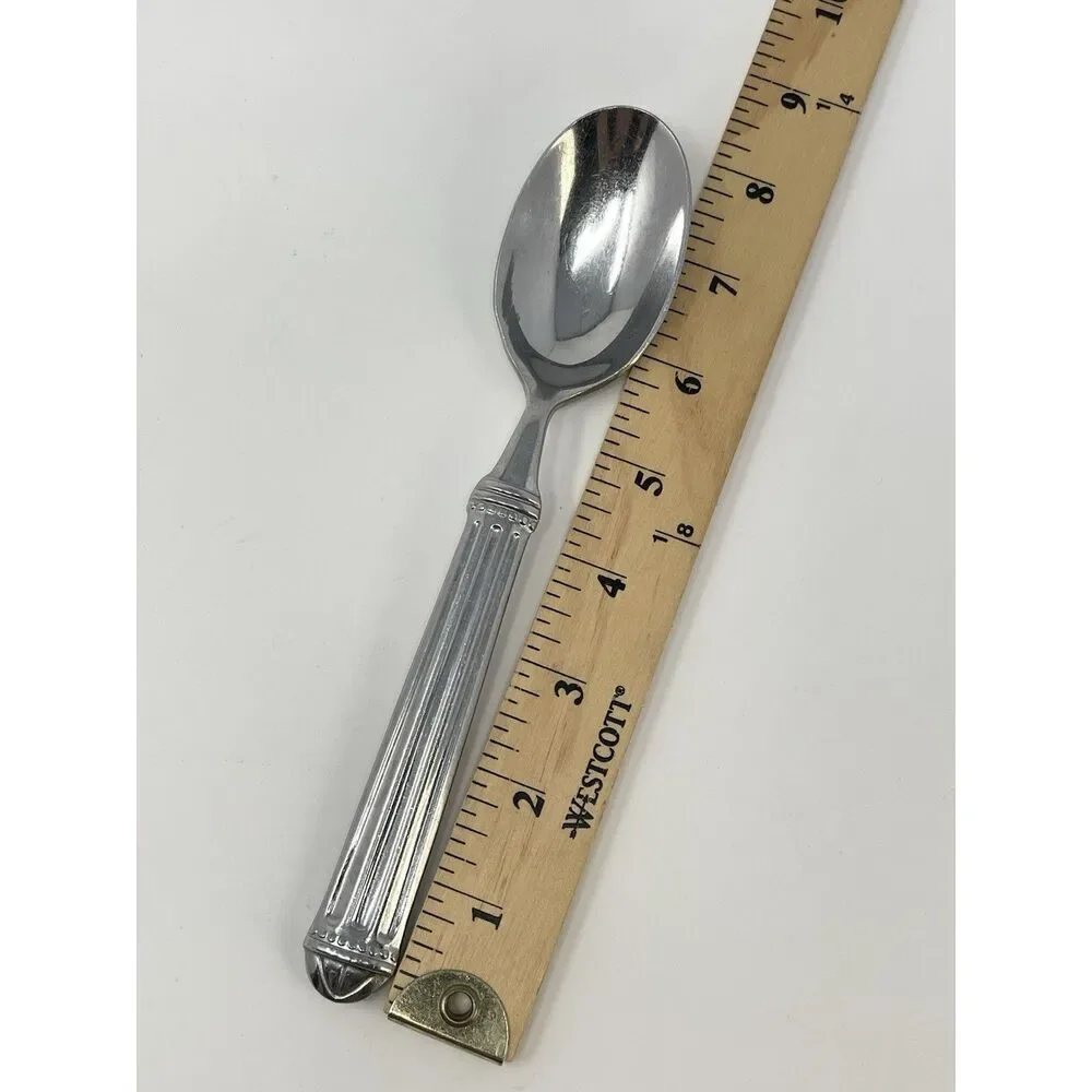 JC PENNEY COLONNADE Stainless Glossy Dinner Soup Oval Spoons 8.25